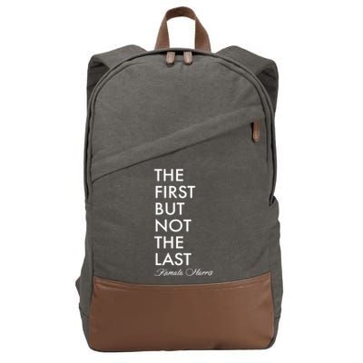 The First But Not the Last Kamala Harris Cotton Canvas Backpack