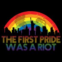 The First Pride Was A Riot Drawstring Bag