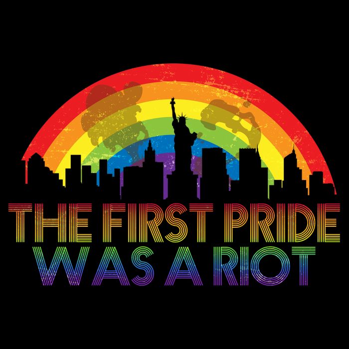 The First Pride Was A Riot Drawstring Bag