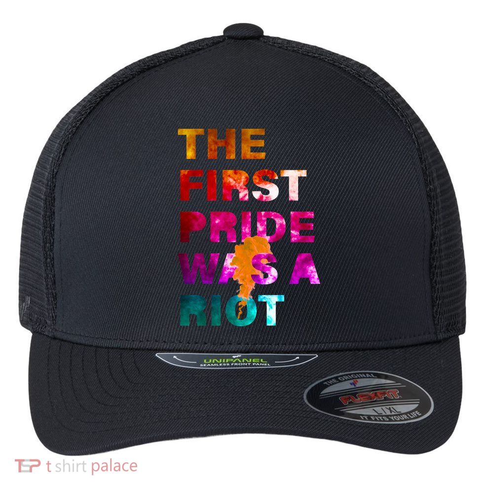 The First Pride Was A Riot NYC 50th Anniversary Flexfit Unipanel Trucker Cap
