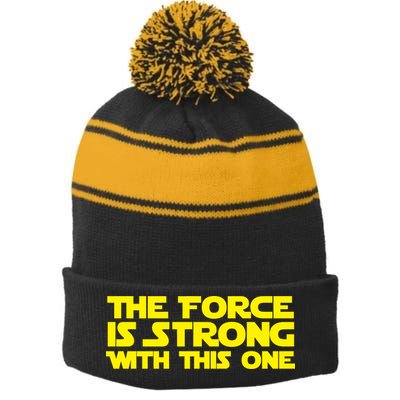 The Force Is Strong With This One Stripe Pom Pom Beanie