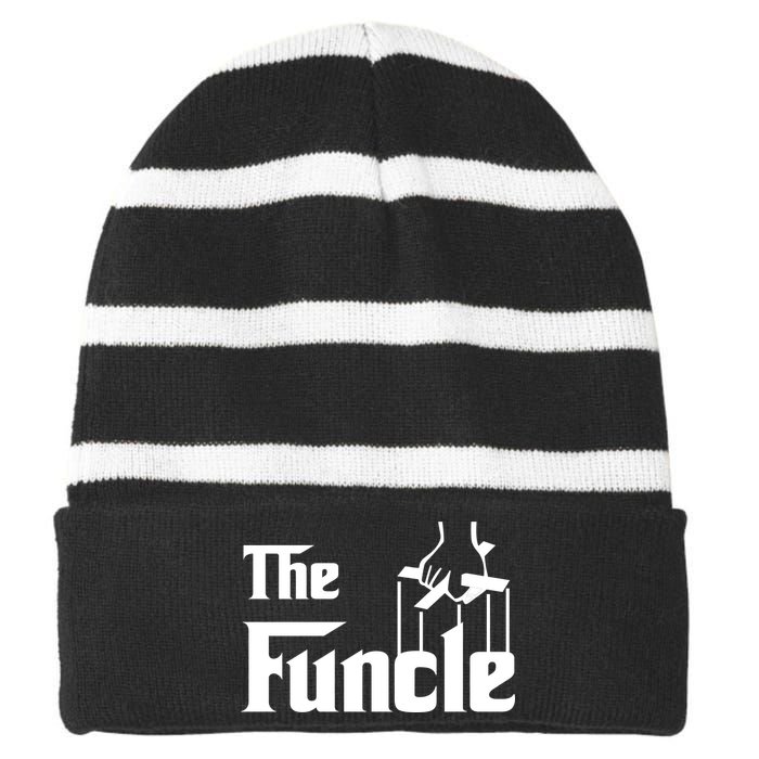 The Funcle Striped Beanie with Solid Band