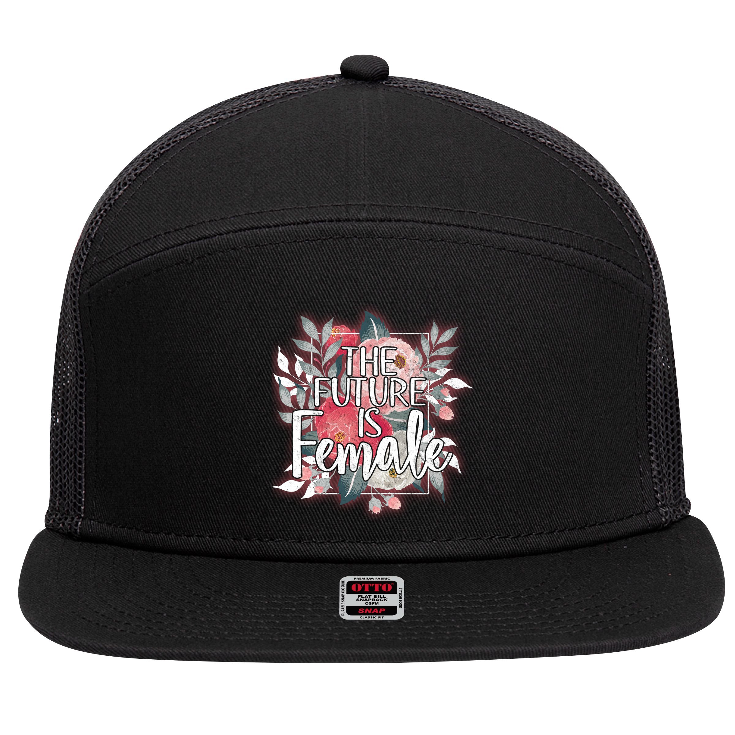 The Future Is Female 7 Panel Mesh Trucker Snapback Hat
