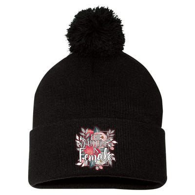 The Future Is Female Pom Pom 12in Knit Beanie