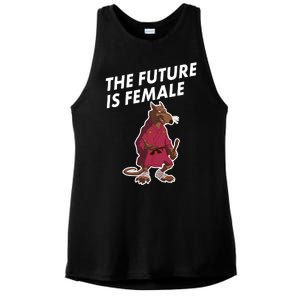 The Future Is Female Funny Splinter Meme Ladies PosiCharge Tri-Blend Wicking Tank