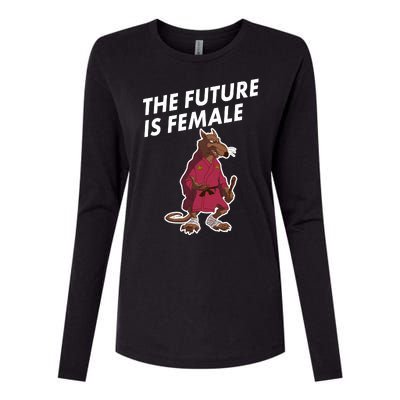 The Future Is Female Funny Splinter Meme Womens Cotton Relaxed Long Sleeve T-Shirt