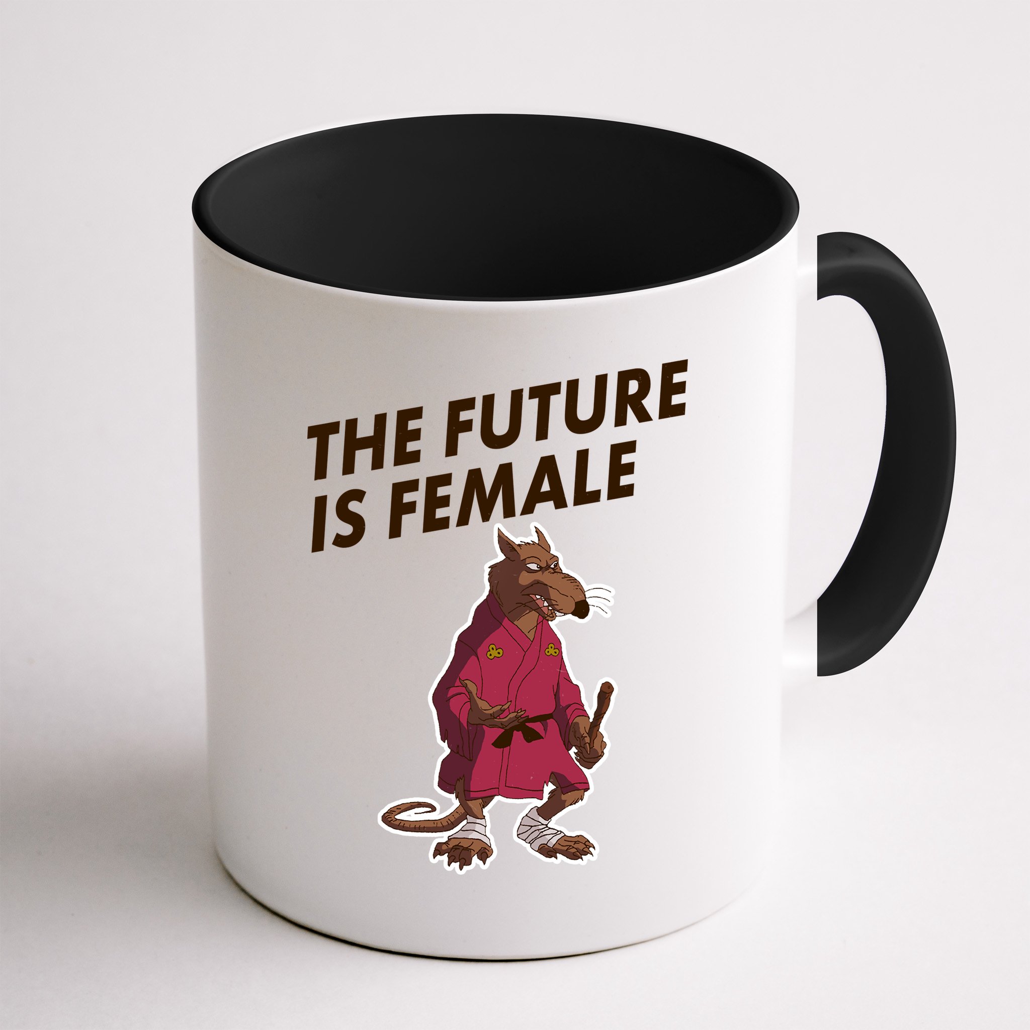 The Future Is Female Funny Splinter Meme Mug
