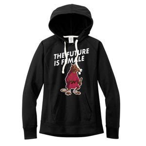 The Future Is Female Funny Splinter Meme Women's Fleece Hoodie