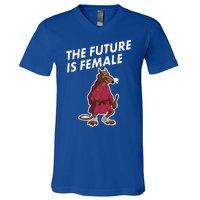 The Future Is Female Funny Splinter Meme V-Neck T-Shirt