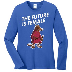 The Future Is Female Funny Splinter Meme Ladies Long Sleeve Shirt