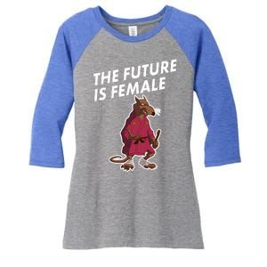 The Future Is Female Funny Splinter Meme Women's Tri-Blend 3/4-Sleeve Raglan Shirt