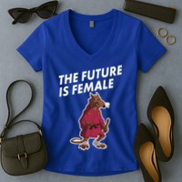 The Future Is Female Funny Splinter Meme Women's V-Neck T-Shirt