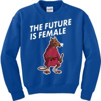 The Future Is Female Funny Splinter Meme Kids Sweatshirt