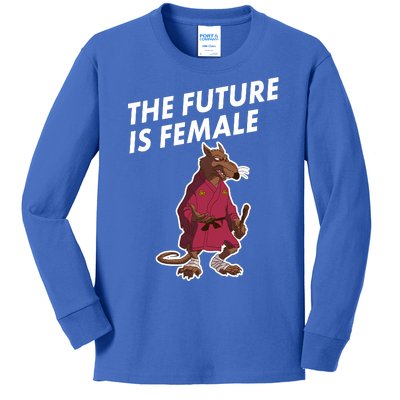 The Future Is Female Funny Splinter Meme Kids Long Sleeve Shirt