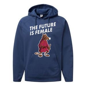 The Future Is Female Funny Splinter Meme Performance Fleece Hoodie