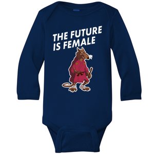 The Future Is Female Funny Splinter Meme Baby Long Sleeve Bodysuit