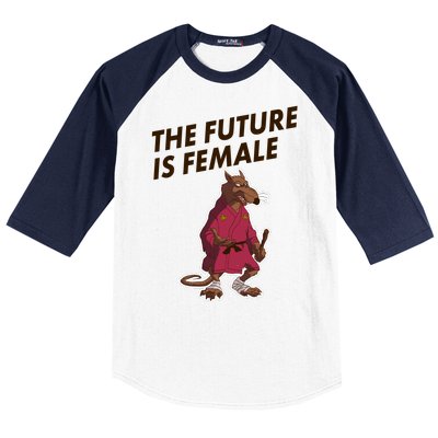 The Future Is Female Funny Splinter Meme Baseball Sleeve Shirt