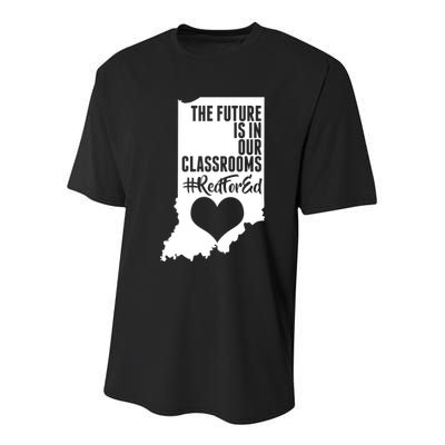 The Future Is In Our Classroom #REDFORED Youth Performance Sprint T-Shirt