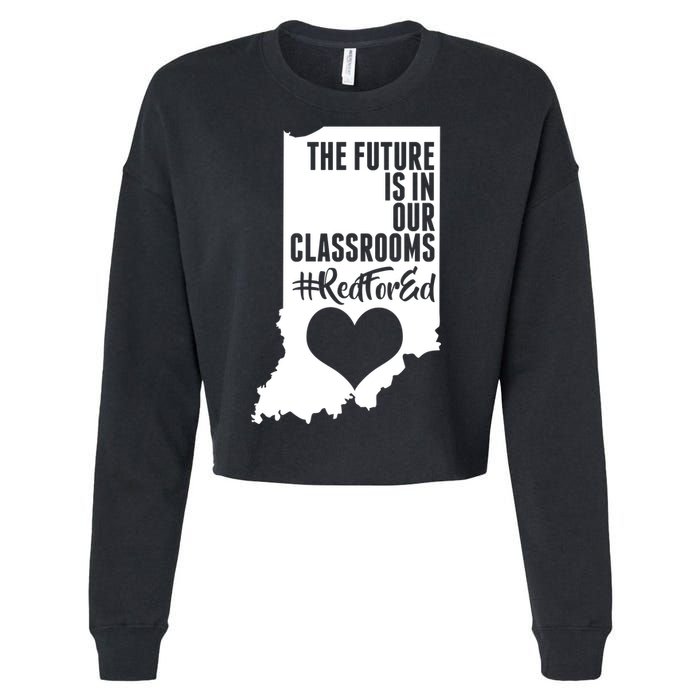The Future Is In Our Classroom #REDFORED Cropped Pullover Crew