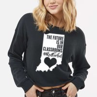 The Future Is In Our Classroom #REDFORED Cropped Pullover Crew