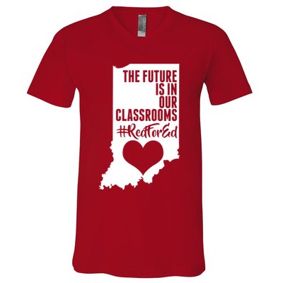 The Future Is In Our Classroom #REDFORED V-Neck T-Shirt