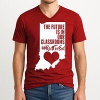 The Future Is In Our Classroom #REDFORED V-Neck T-Shirt