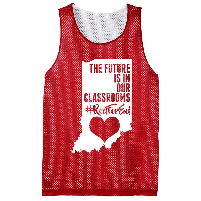 The Future Is In Our Classroom #REDFORED Mesh Reversible Basketball Jersey Tank