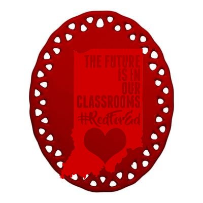 The Future Is In Our Classroom #REDFORED Ceramic Oval Ornament