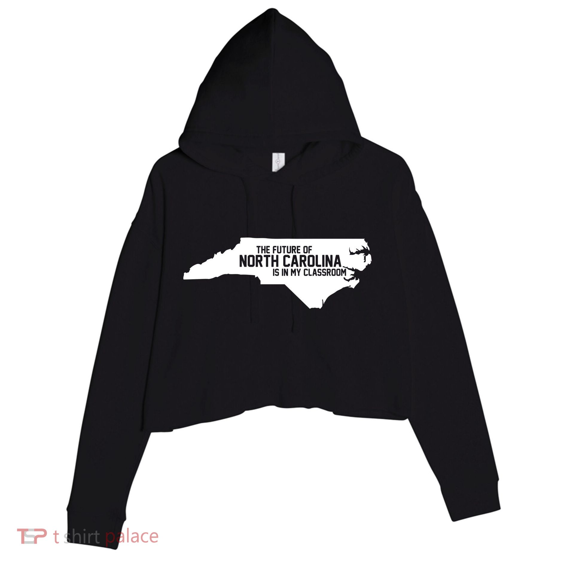 The Future Of North Carolina Is Is My Classroom Crop Fleece Hoodie