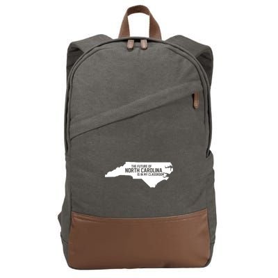 The Future Of North Carolina Is Is My Classroom Cotton Canvas Backpack