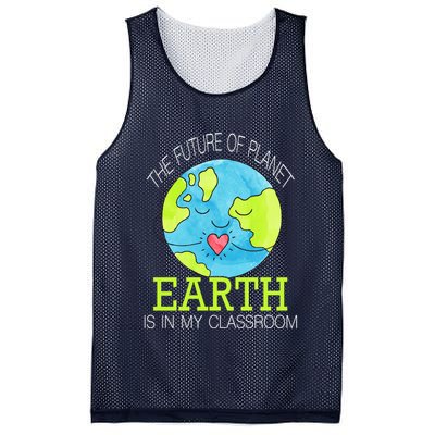 The Future Of Planet Earth Is In My Classroom Mesh Reversible Basketball Jersey Tank