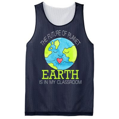 The Future Of Planet Earth Is In My Classroom Mesh Reversible Basketball Jersey Tank