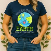 The Future Of Planet Earth Is In My Classroom Womens T-Shirt
