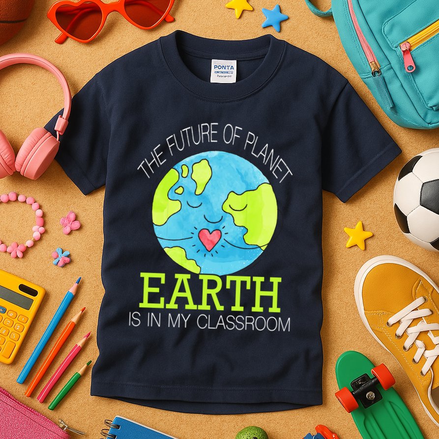 The Future Of Planet Earth Is In My Classroom Kids T-Shirt