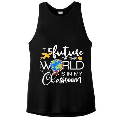 The Future of the World Is In My Classroom Ladies PosiCharge Tri-Blend Wicking Tank