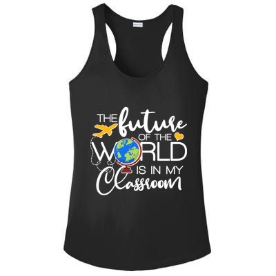 The Future of the World Is In My Classroom Ladies PosiCharge Competitor Racerback Tank