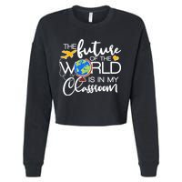 The Future of the World Is In My Classroom Cropped Pullover Crew