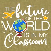The Future of the World Is In My Classroom Garment-Dyed Women's Muscle Tee