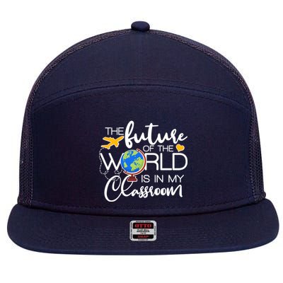 The Future of the World Is In My Classroom 7 Panel Mesh Trucker Snapback Hat