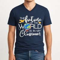 The Future of the World Is In My Classroom V-Neck T-Shirt