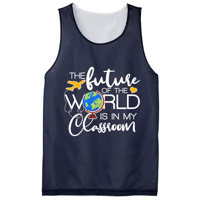 The Future of the World Is In My Classroom Mesh Reversible Basketball Jersey Tank