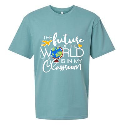 The Future of the World Is In My Classroom Sueded Cloud Jersey T-Shirt