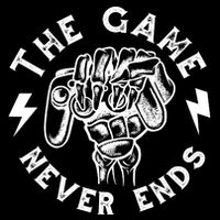 The Game Never Ends Flat Bill Trucker Hat