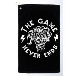 The Game Never Ends Platinum Collection Golf Towel