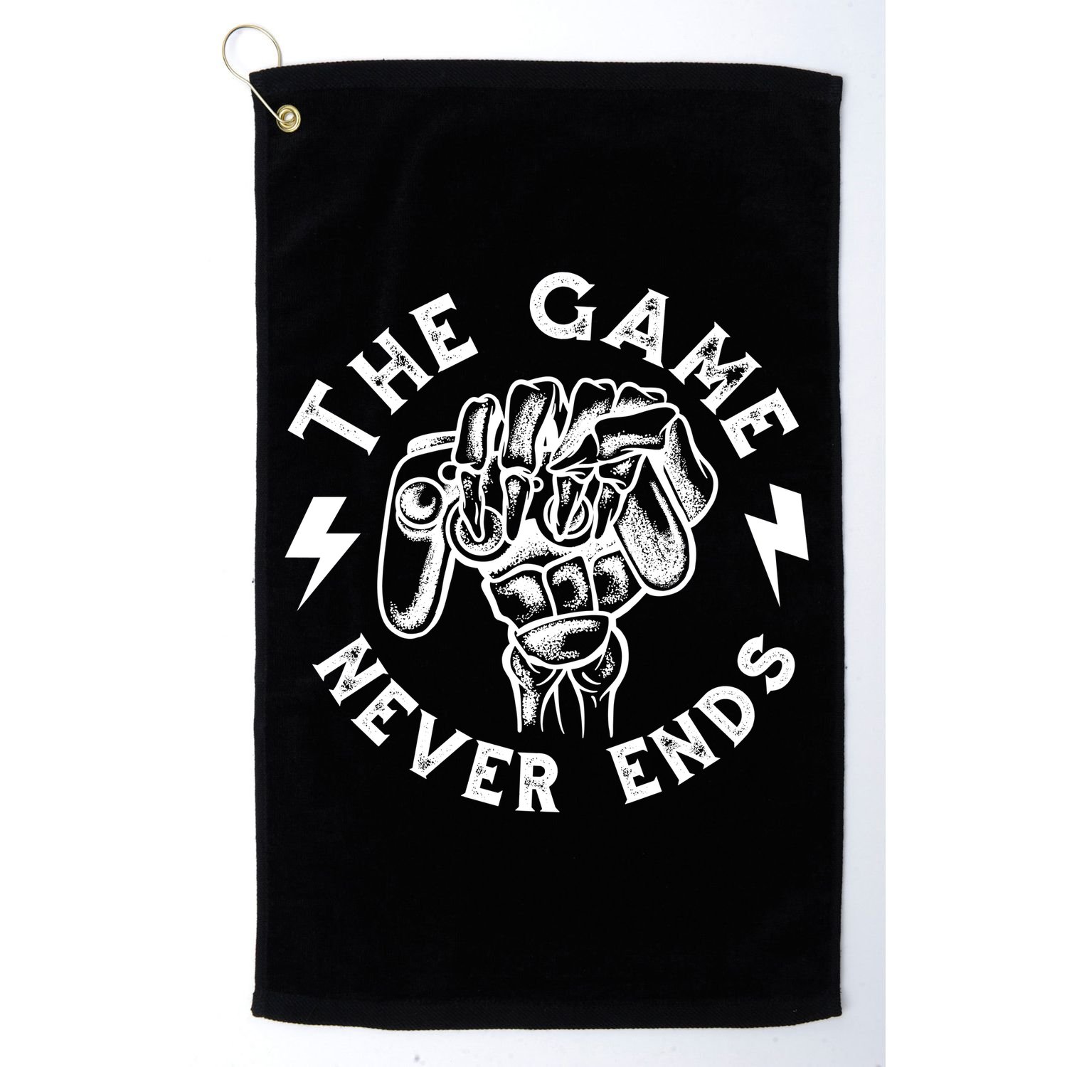 The Game Never Ends Golf Towel
