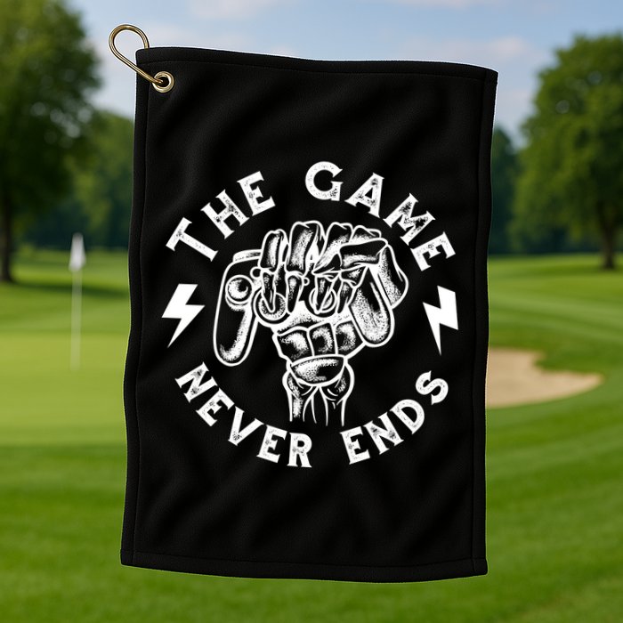 The Game Never Ends Golf Towel