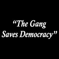 The Gang Saves Democracy Philadelphia Drawstring Bag