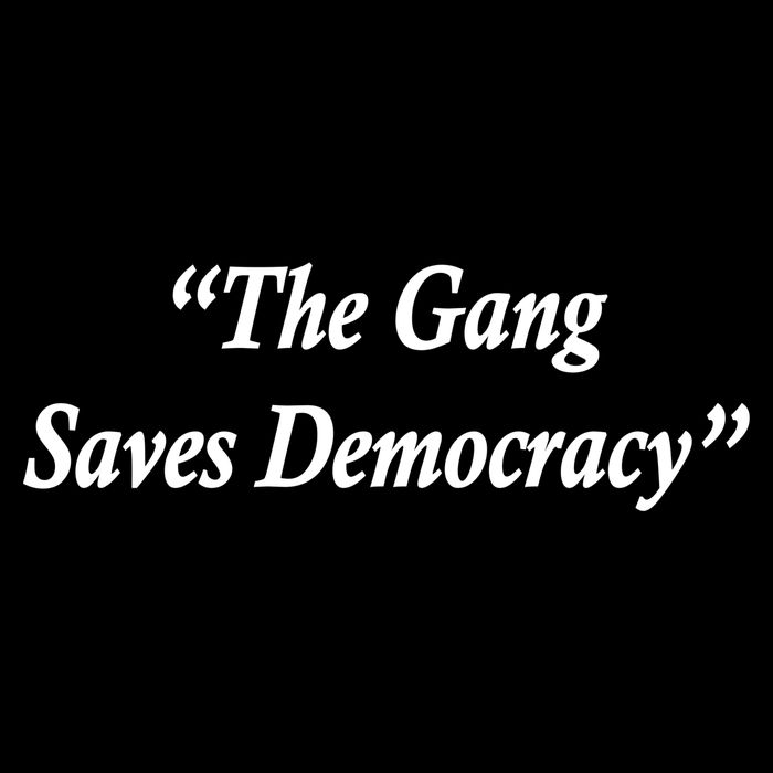 The Gang Saves Democracy Philadelphia Drawstring Bag