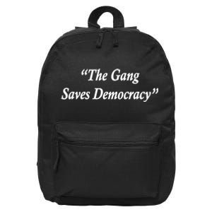 The Gang Saves Democracy Philadelphia 16 in Basic Backpack