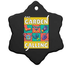 The Garden Is Calling Ceramic Star Ornament